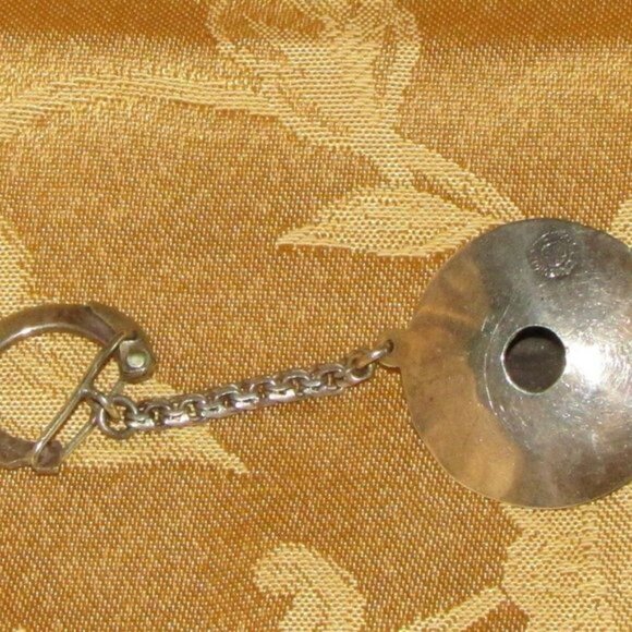 Vintage 925 Sombrero Keychain Sterling Silver Mexican Hat Key Ring Stamped - Picture 6 of 7
